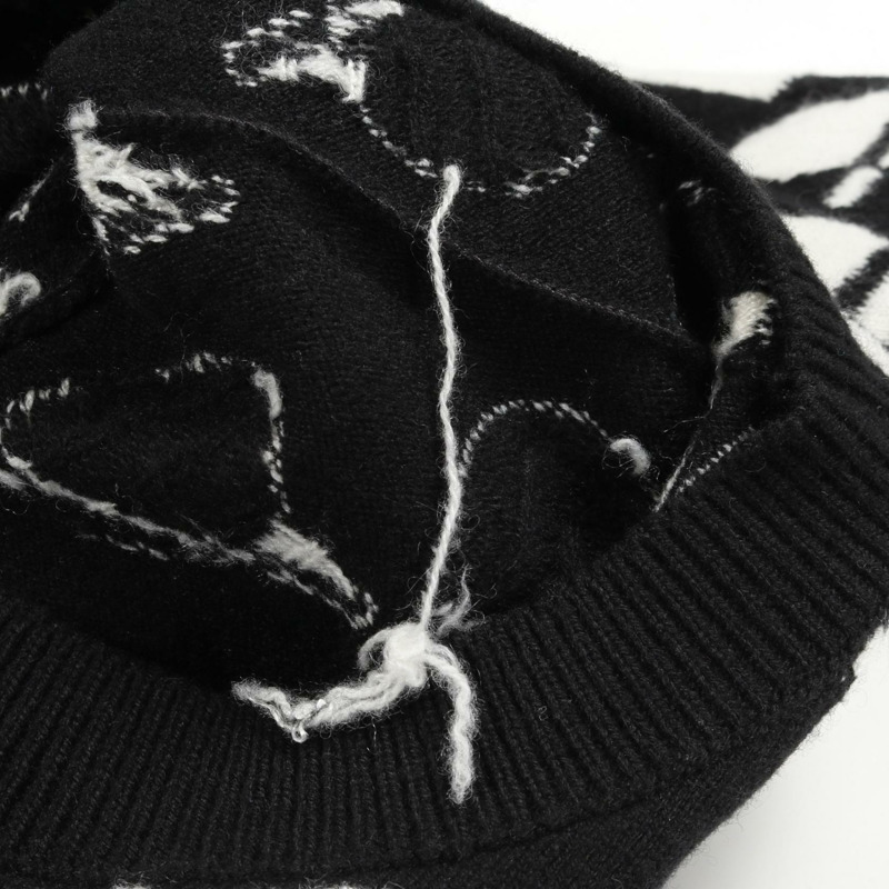 CHANEL CC 標誌花朵針織毛衣 P77905K11244 羊絨黑白 #34 二手女士-5