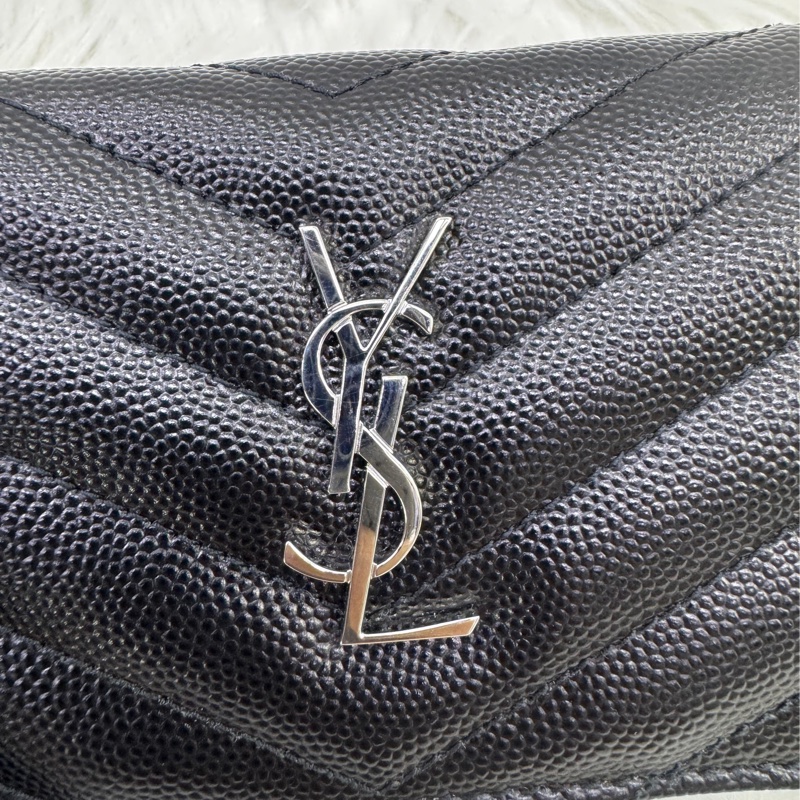 saint Laurent 短身啪鈕款銀包-8