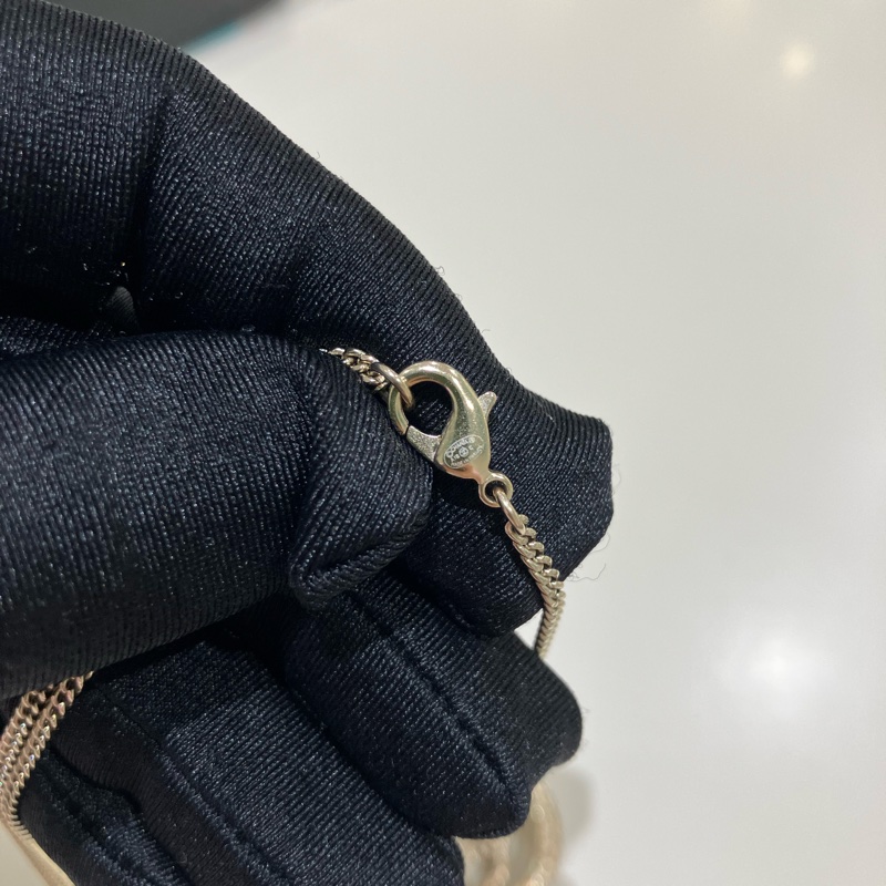 TK1767  Chanel香奈兒珍珠拼綠寶石圓形頸鏈CC Logo Long Necklace Pearl X GHW-13