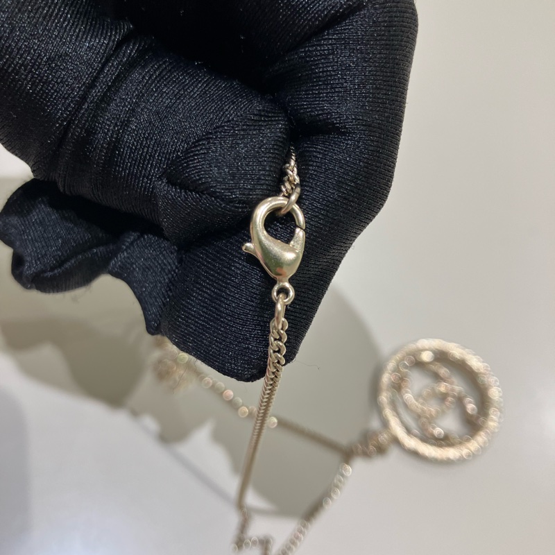 TK1767  Chanel香奈兒珍珠拼綠寶石圓形頸鏈CC Logo Long Necklace Pearl X GHW-14