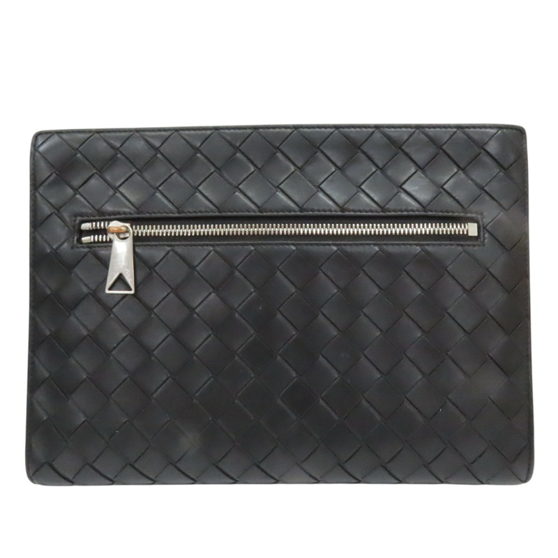 黑色 編織 羊皮 手拿包【BOTTEGA VENETA BV 寶緹嘉】-1