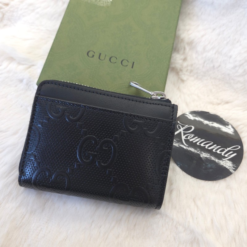 Gucci Signature 小牛皮L型鈔票短夾-1