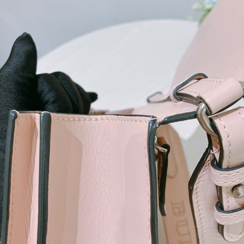 TK1768 Burberry博柏利粉紅印花斜背包Small Perforated Logo Leather Crossbody Bag Pink X GHW-54
