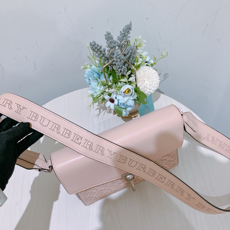 TK1768 Burberry博柏利粉紅印花斜背包Small Perforated Logo Leather Crossbody Bag Pink X GHW-58