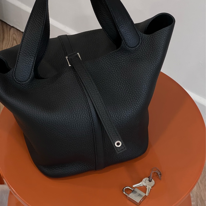 HERMES Picotin Lock 22cm T/C牛皮水桶包 銀扣（全新閒置包）-0