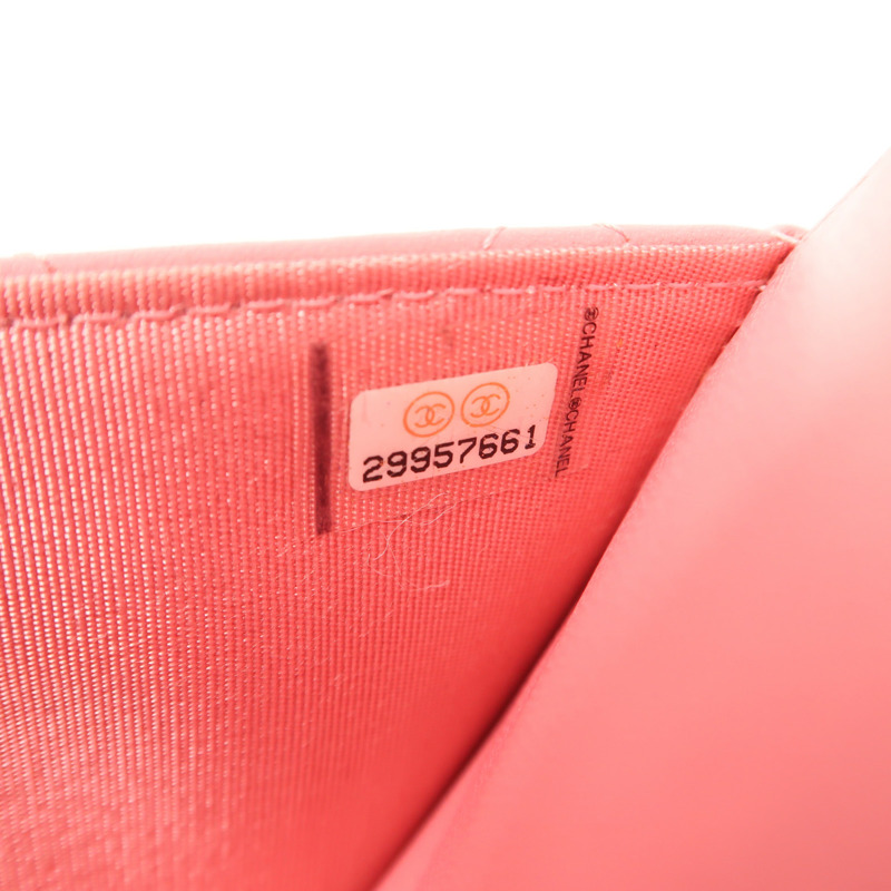 CHANEL 羊皮皮革WOC Wallet On Chain金扣鏈帶肩背袋-7