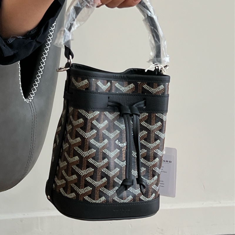Goyard Petit Flot 迷你小牛皮和帆布水桶包(全新)-3