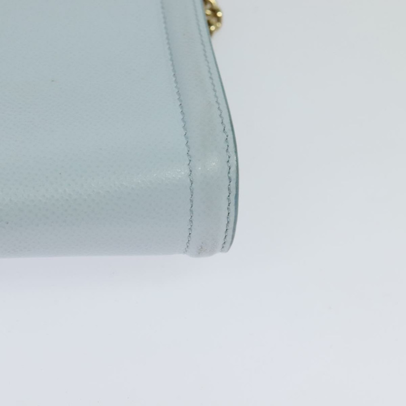 【日本直送】Salvatore Ferragamo 鏈條 Vala 肩背包 皮革 淺藍色 金色 正品 132479-16