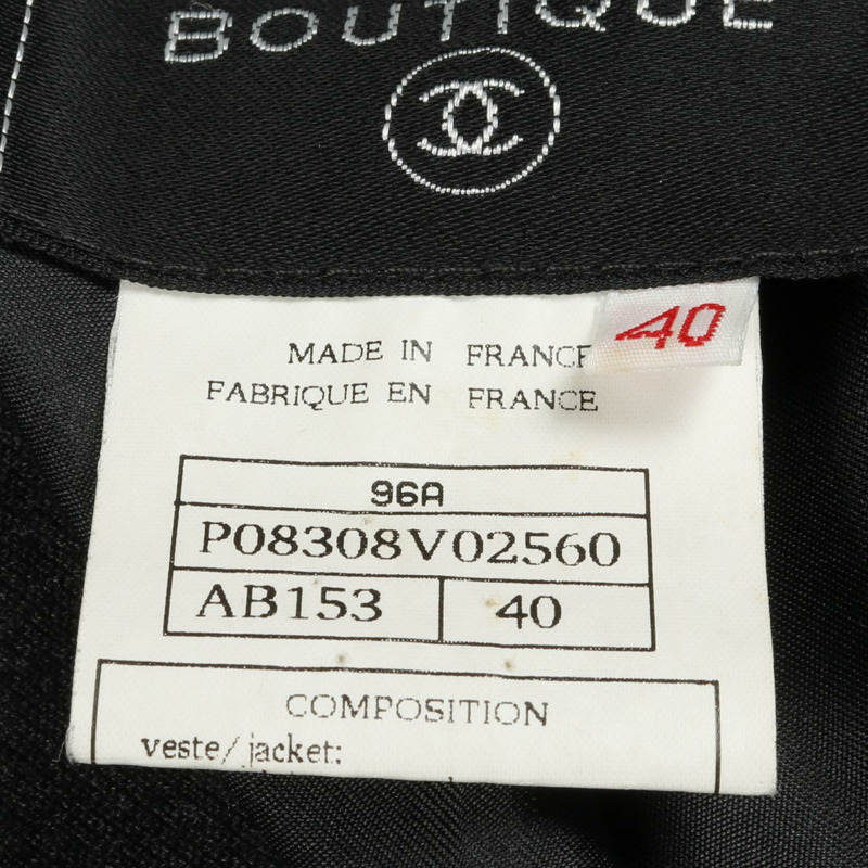 香奈兒 CC 標誌紐扣修身外套 羊毛 灰色 40 碼 二手 女款-5