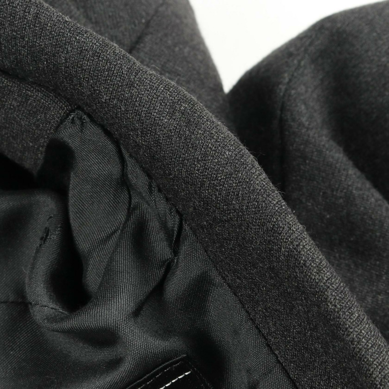 香奈兒 CC 標誌紐扣修身外套 羊毛 灰色 40 碼 二手 女款-9