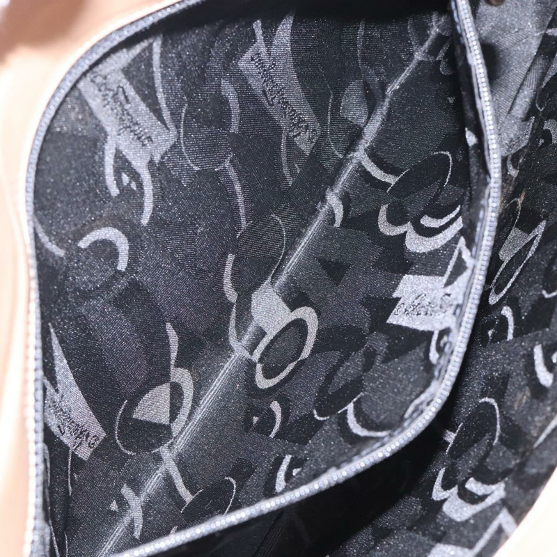 【日本直送】Salvatore Ferragamo Gancini 單肩包 皮革 米色金色 正品 BA4057-18