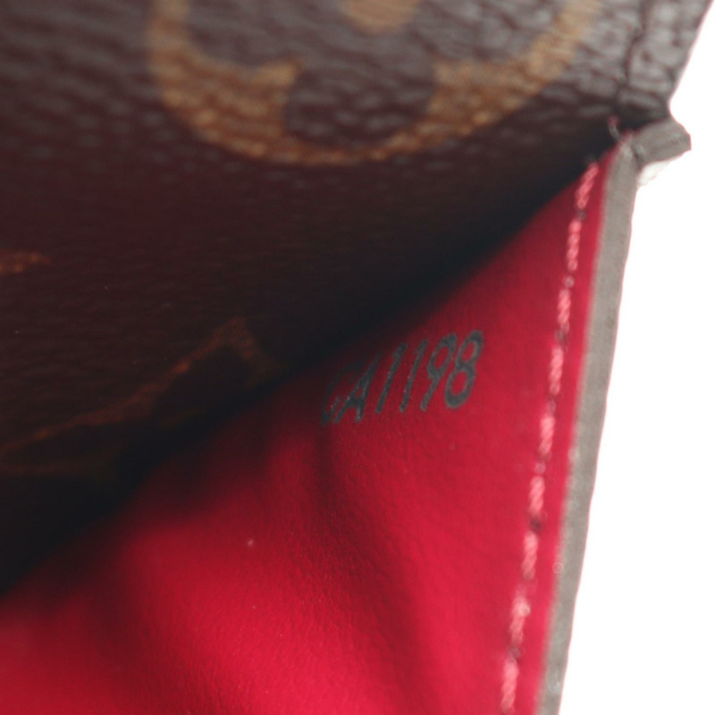 路易威登 Portefeiulle Sarah 雙折皮夾 M62234 Monogram Fuschia 二手女式-4