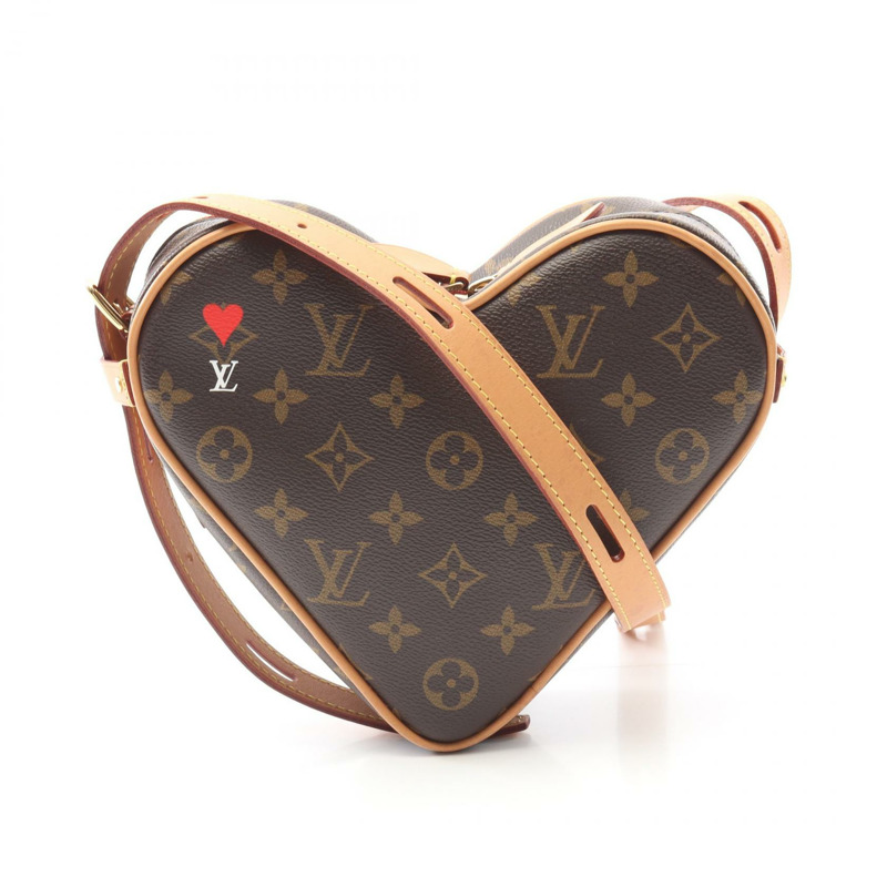 LOUIS VUITTON Sac Coeur 單肩包 M57456 Monogram 帆布 棕色 二手 女士 LV-0