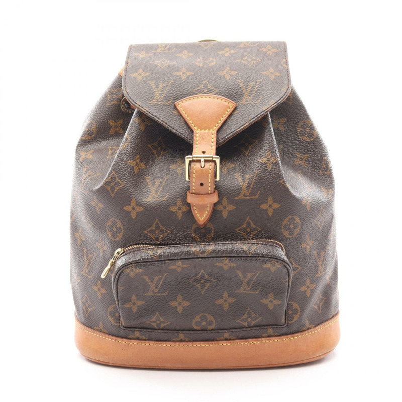 LOUIS VUITTON Montsouris 中型背包 M51136 Monogram 帆布棕色二手女士 LV-0