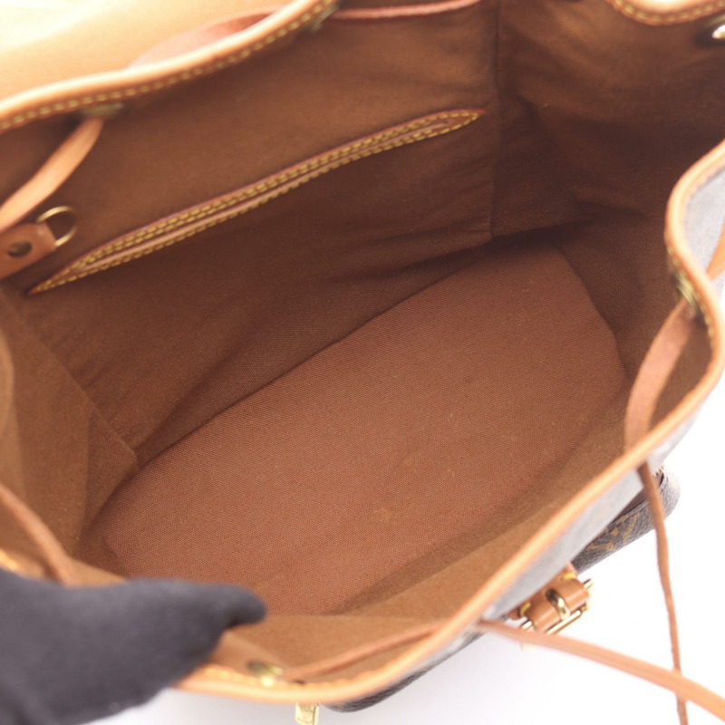 LOUIS VUITTON Montsouris 中型背包 M51136 Monogram 帆布棕色二手女士 LV-2