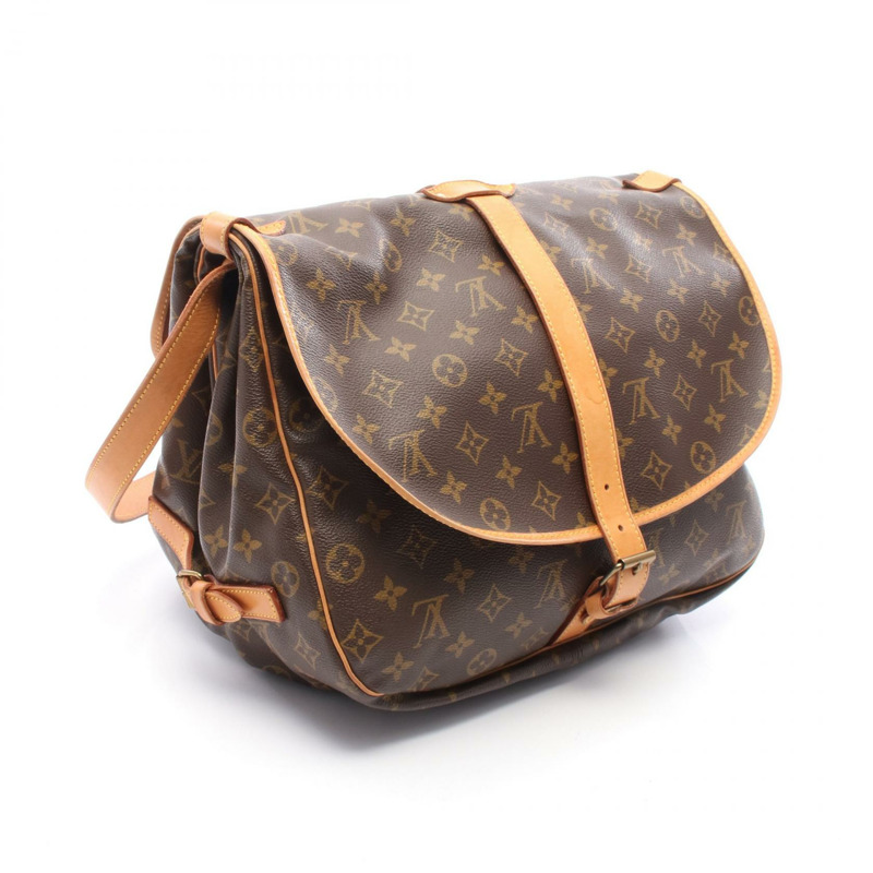 路易威登 Samuel 35 斜背包 M42254 Monogram 帆布 棕色 二手-1