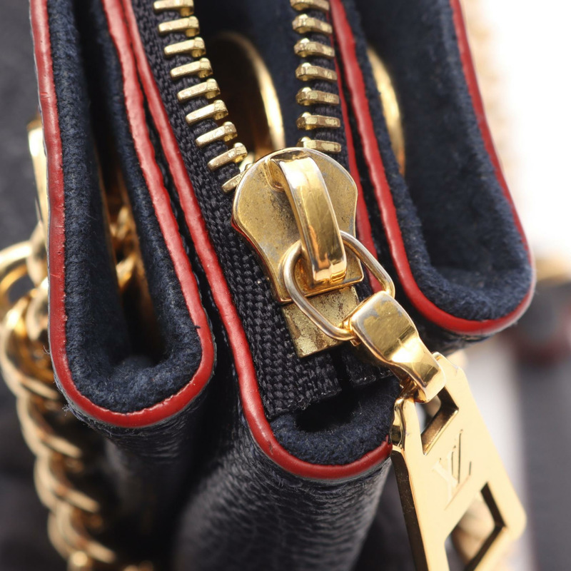 LOUIS VUITTON Surenne BB 鏈條單肩包 M43750 Monogram empreinte 海軍藍 二手-9