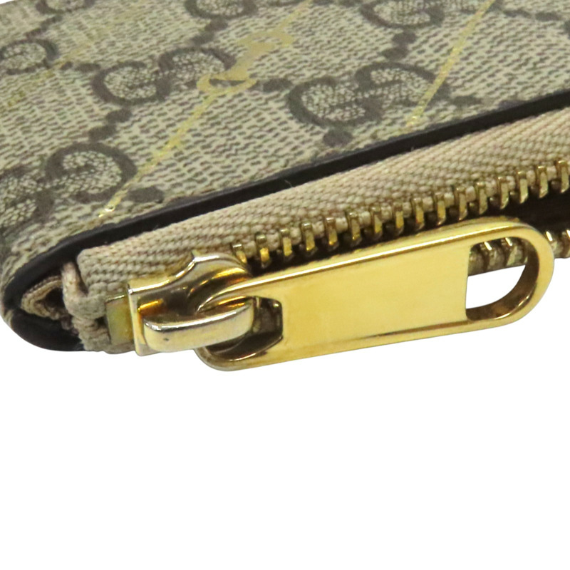 烏木色 GG Supreme 緹花帆布 Horsebit 零錢包 774340-6