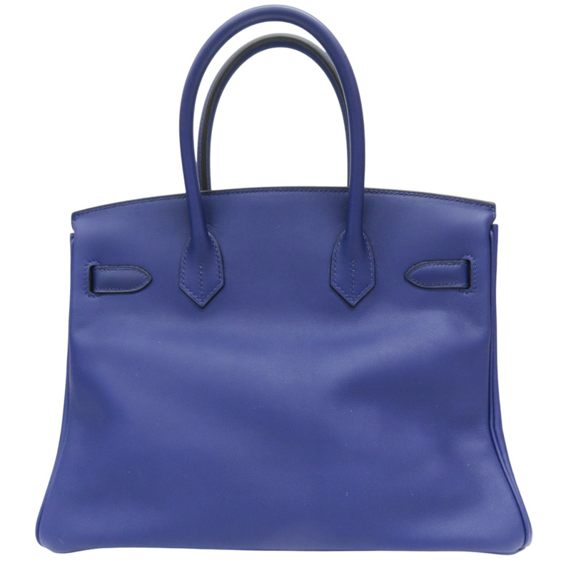 墨水藍/北方藍/金棕色 Swift牛皮 Birkin 30 柏金包 手提包 D刻 銀扣【HERMES 愛馬仕】-1
