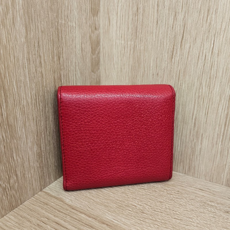 [絕版品出清❣️] Gucci Soho 紅牛皮三折短夾-1