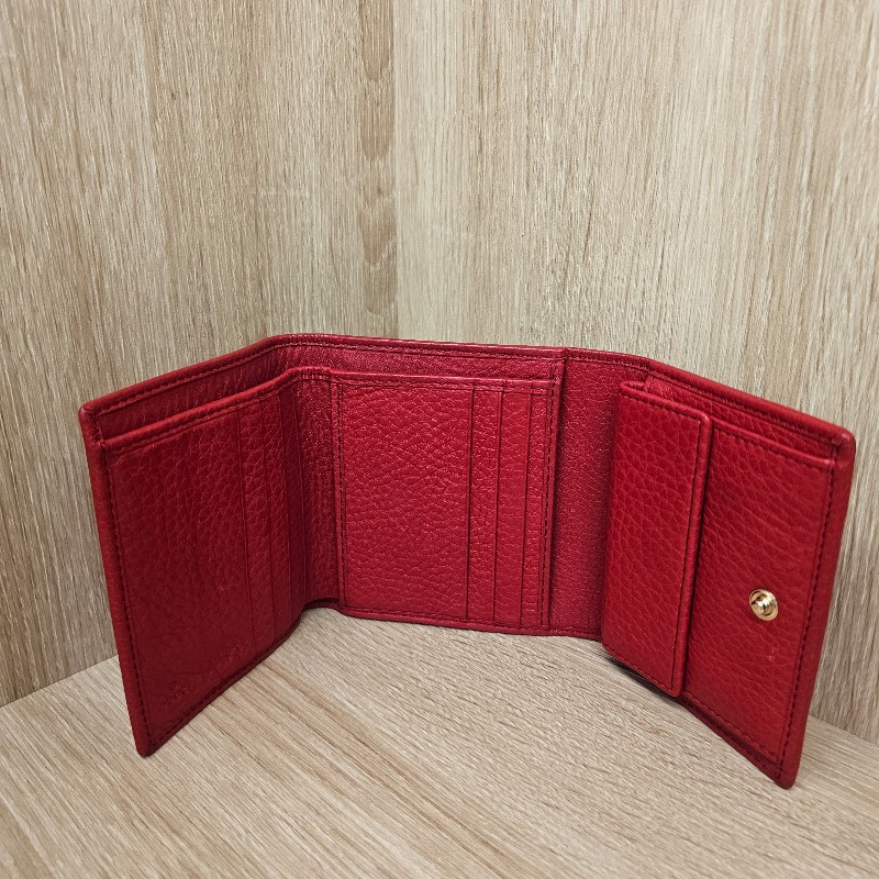[絕版品出清❣️] Gucci Soho 紅牛皮三折短夾-2