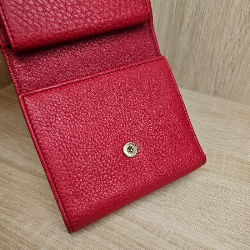 [絕版品出清❣️] Gucci Soho 紅牛皮三折短夾-15