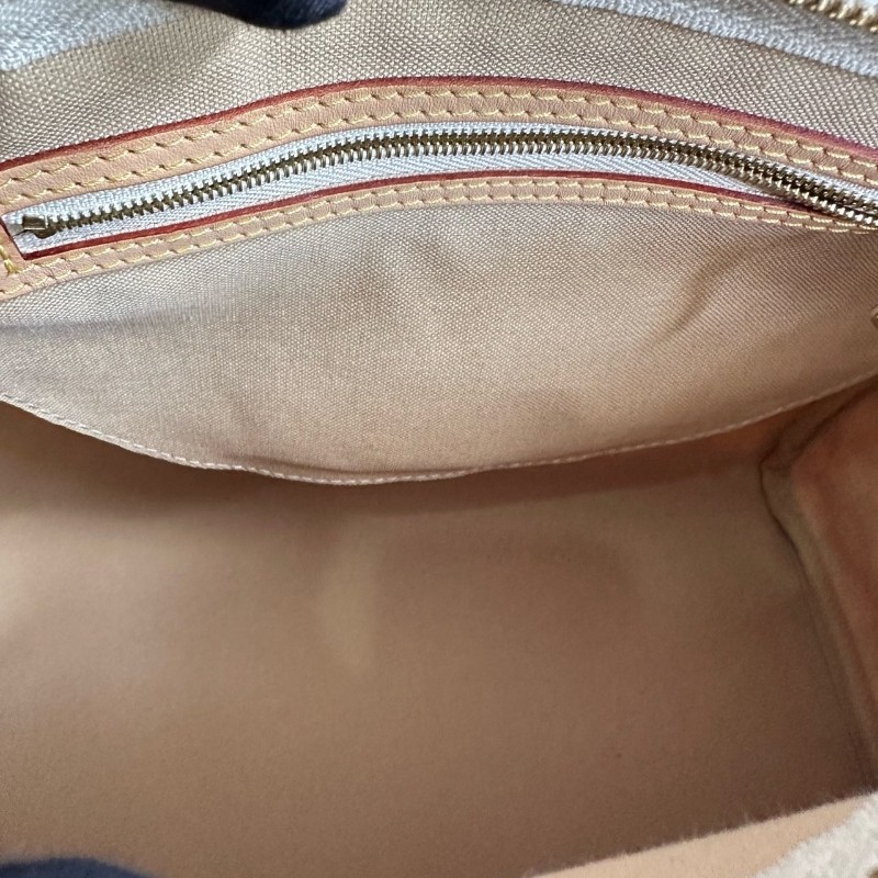 路易威登/Louis Vuitton Speedy 30 白棋盤格枕頭包晶片款 手提包-7