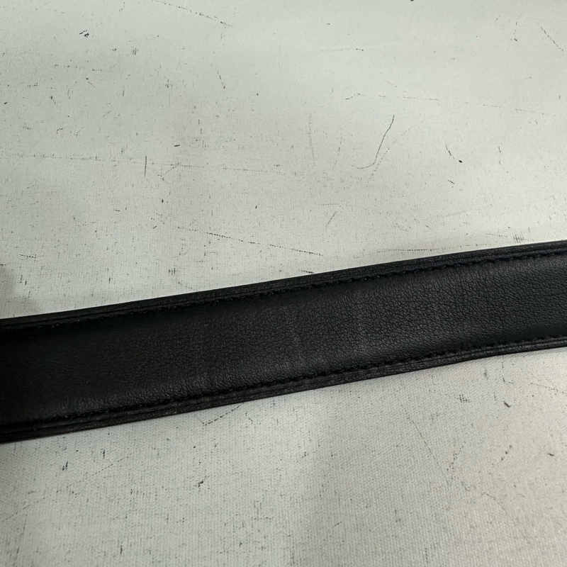 Hermes 大象灰拼黑玫瑰金釦雙色皮帶 70cm-5