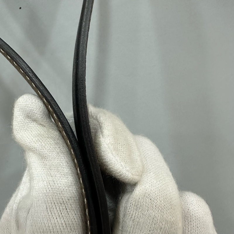 Hermes 大象灰拼黑玫瑰金釦雙色皮帶 70cm-9