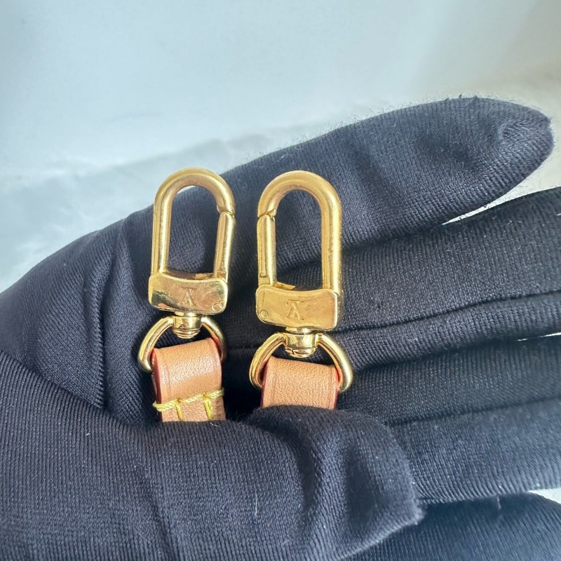 路易威登/LV琴譜mini 晶片 Petit Sac Plat 經典老花滿印斜背包塗層帆布拼牛皮托特-16