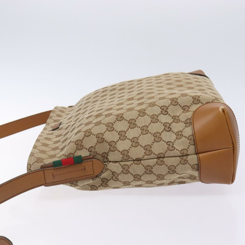 【日本直送】GUCCI GG帆布織帶雪莉線單肩包 米色 銀色 308930 正品 ep9380-3