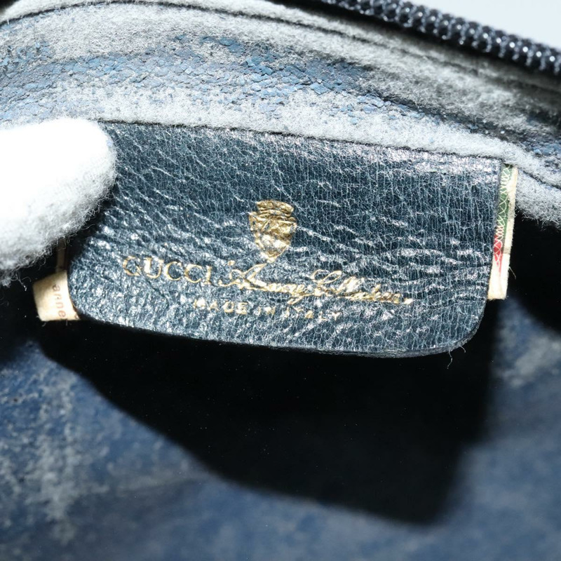 【日本直送】GUCCI GG Supreme Sherry Line 單肩包 PVC 海軍藍 金色 68 02 004 正品 134764-17