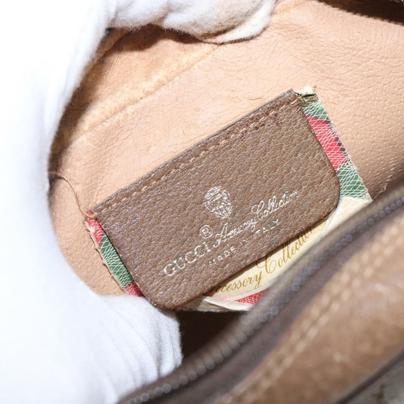 【日本直送】GUCCI GG Supreme Web Sherry Line 手拿包 PVC 米金色 89 01 034 正品 134532-9