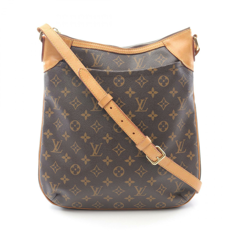 LOUIS VUITTON Odeon 中型單肩包 M56389 Monogram 帆布棕色二手女士 LV-0