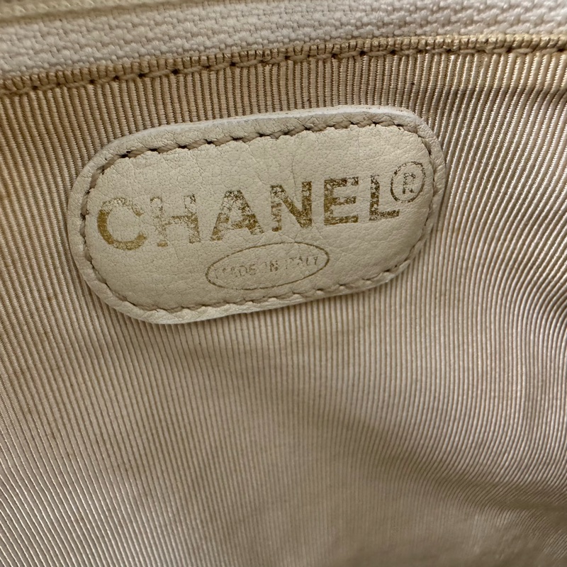 CHANEL Vintage 菱格紋檸檬綠肩背包-17