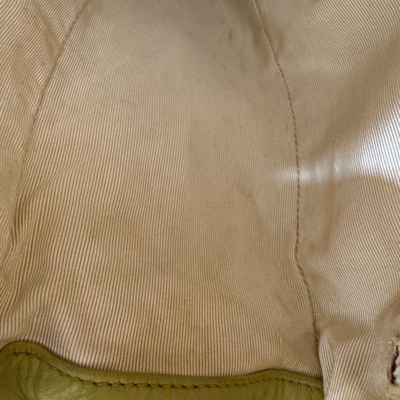 CHANEL Vintage 菱格紋檸檬綠肩背包-23