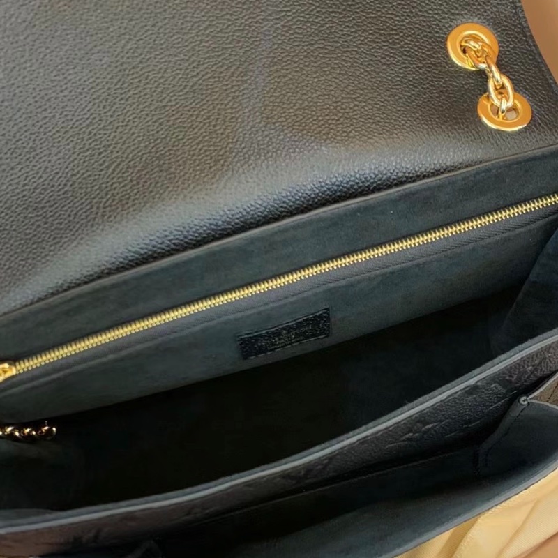 芯片款!全套全新帶膜!Louis Vuitton 全皮壓紋黑金 Vavin BB 薇薇安 斜挎包-1