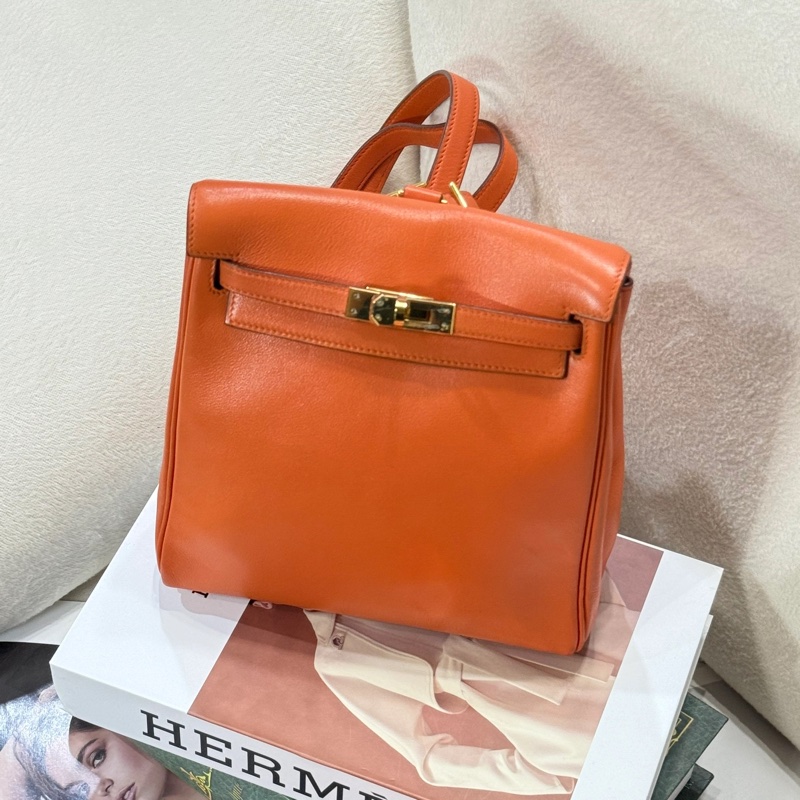 #全網最低價👏🏻 Hermes • Kelly Mini Ado 火焰橙金釦 Gulliver皮 ｜ 在台現貨-0