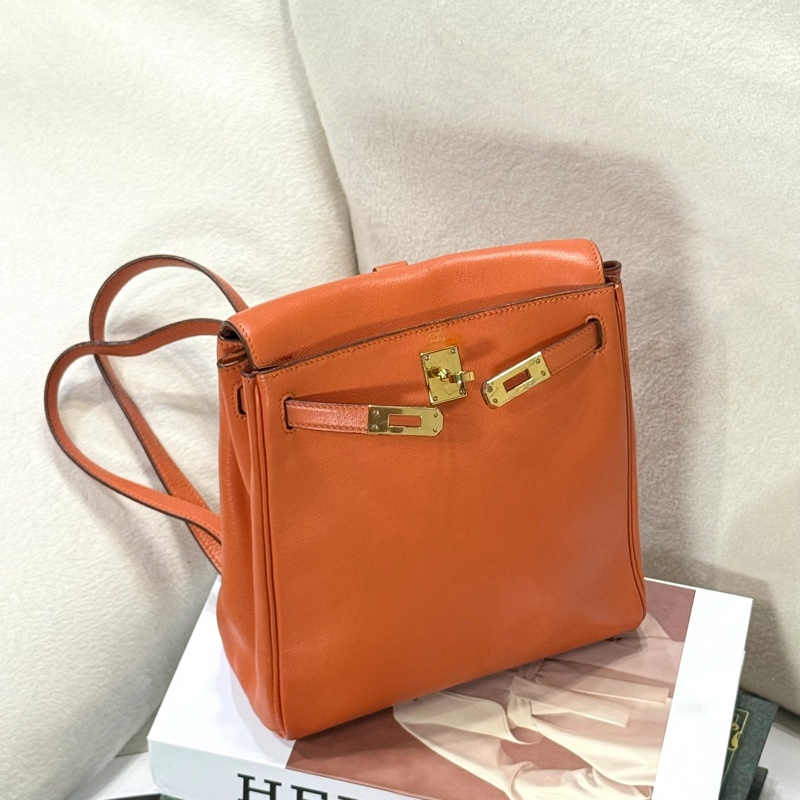 #全網最低價👏🏻 Hermes • Kelly Mini Ado 火焰橙金釦 Gulliver皮 ｜ 在台現貨-2
