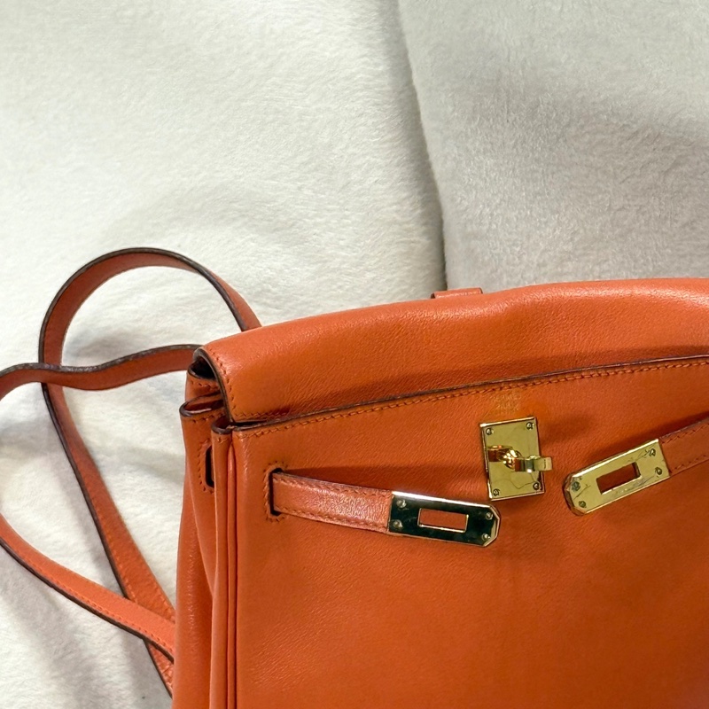 #全網最低價👏🏻 Hermes • Kelly Mini Ado 火焰橙金釦 Gulliver皮 ｜ 在台現貨-4