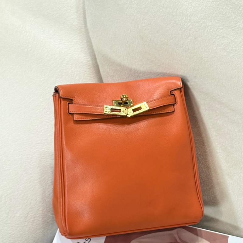 #全網最低價👏🏻 Hermes • Kelly Mini Ado 火焰橙金釦 Gulliver皮 ｜ 在台現貨-5