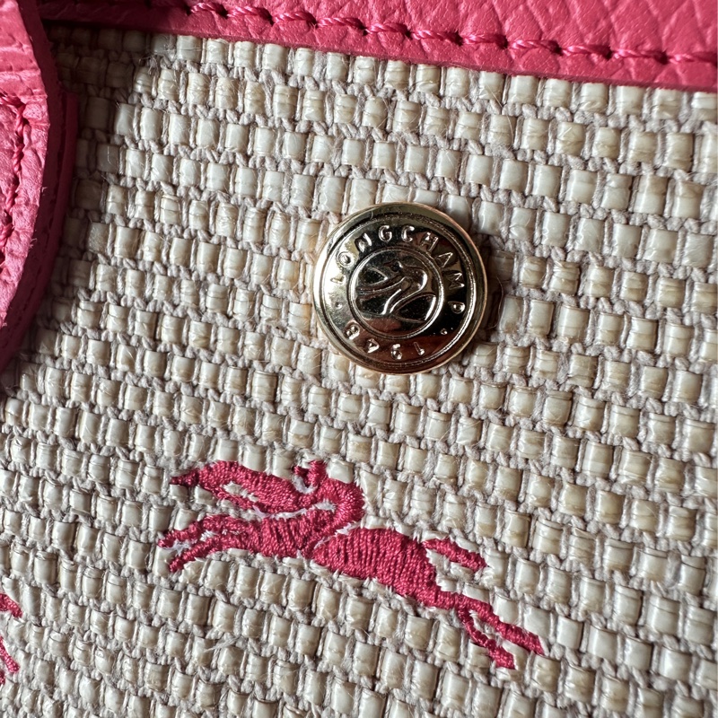 Longchamp 三用刺繡草編包-1