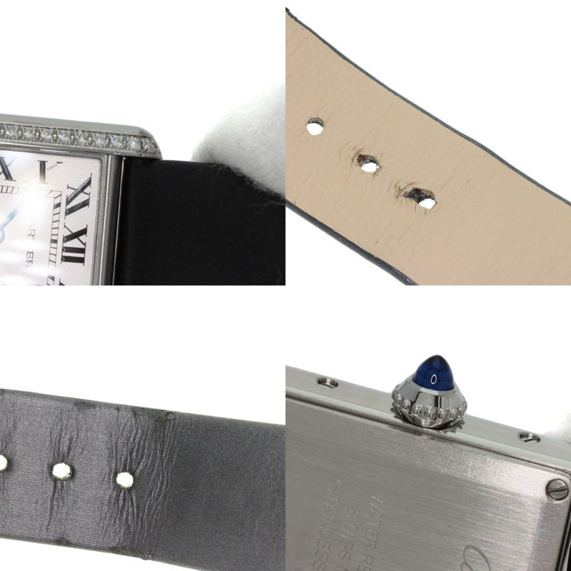 卡地亞 Tank Must de W4TA0016 SM 女士不鏽鋼皮革腕錶-8