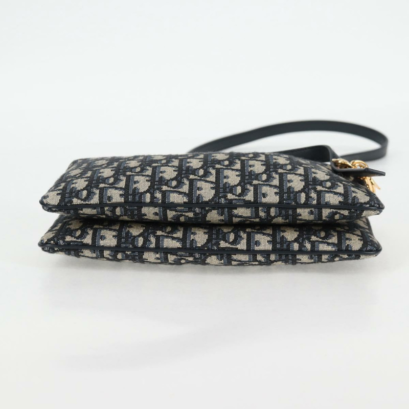 【日本直送】Christian Dior Trotter 帆布肩背包 海軍藍金色 正品 128034SM-4