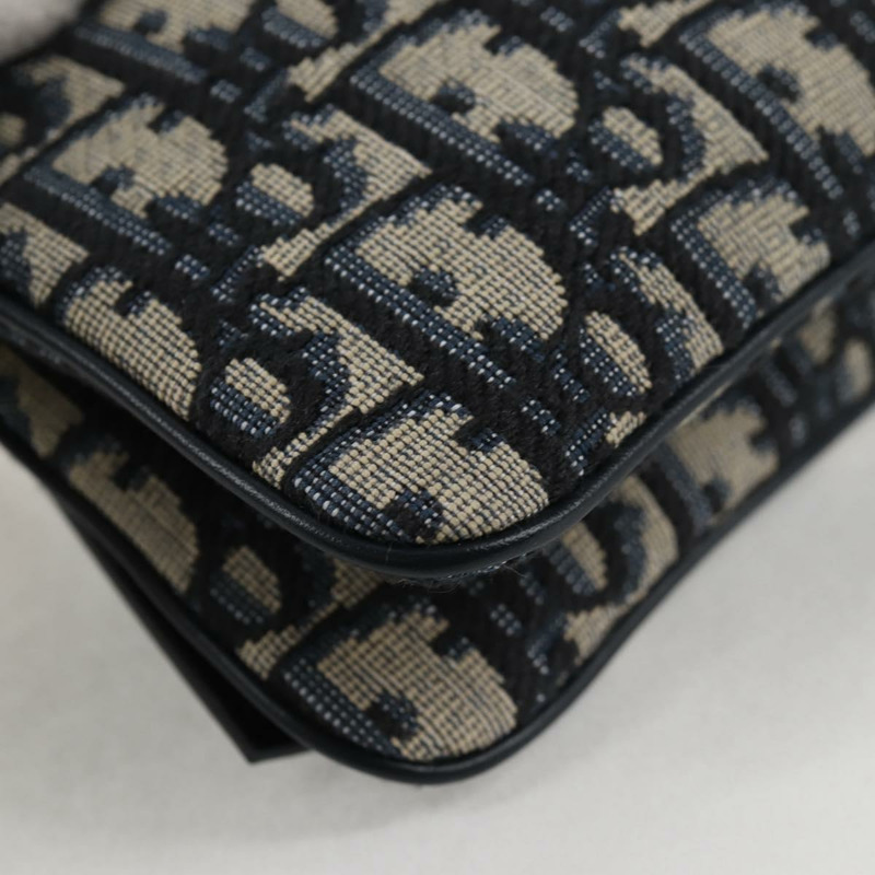 【日本直送】Christian Dior Trotter 帆布肩背包 海軍藍金色 正品 128034SM-16