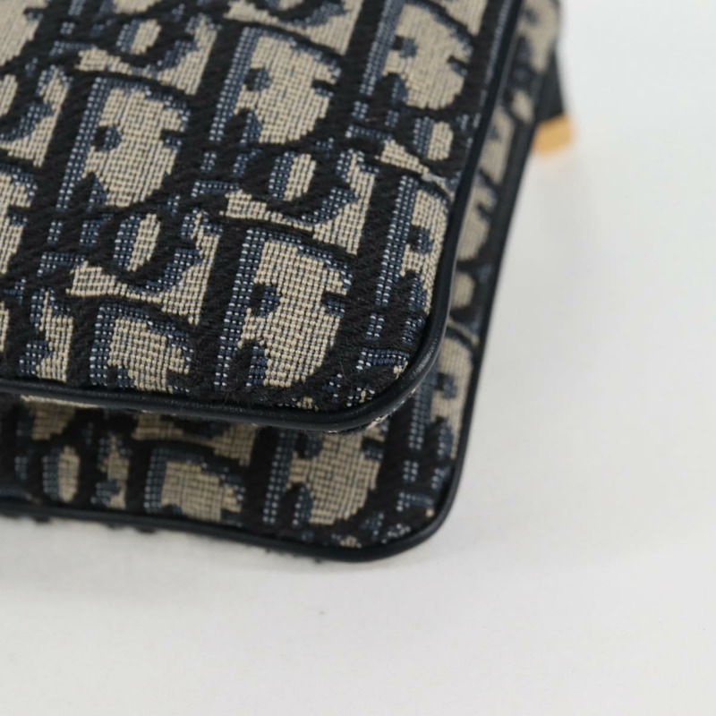【日本直送】Christian Dior Trotter 帆布肩背包 海軍藍金色 正品 128034SM-17