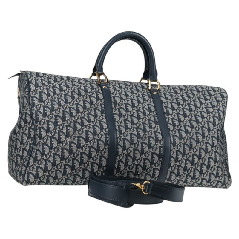 【日本直送】Christian Dior Trotter 帆布波士頓包 海軍藍金色 正品 129964V-0