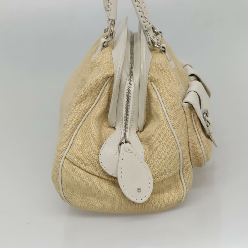 【日本直送】Christian Dior 手提包 拉菲草皮革 米色 白色 銀色 正品 132563-2