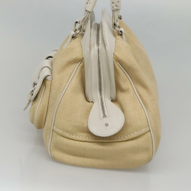 【日本直送】Christian Dior 手提包 拉菲草皮革 米色 白色 銀色 正品 132563-3
