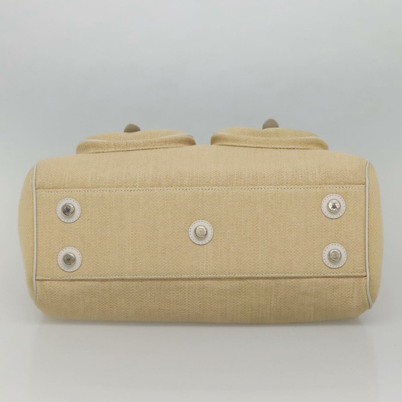 【日本直送】Christian Dior 手提包 拉菲草皮革 米色 白色 銀色 正品 132563-4
